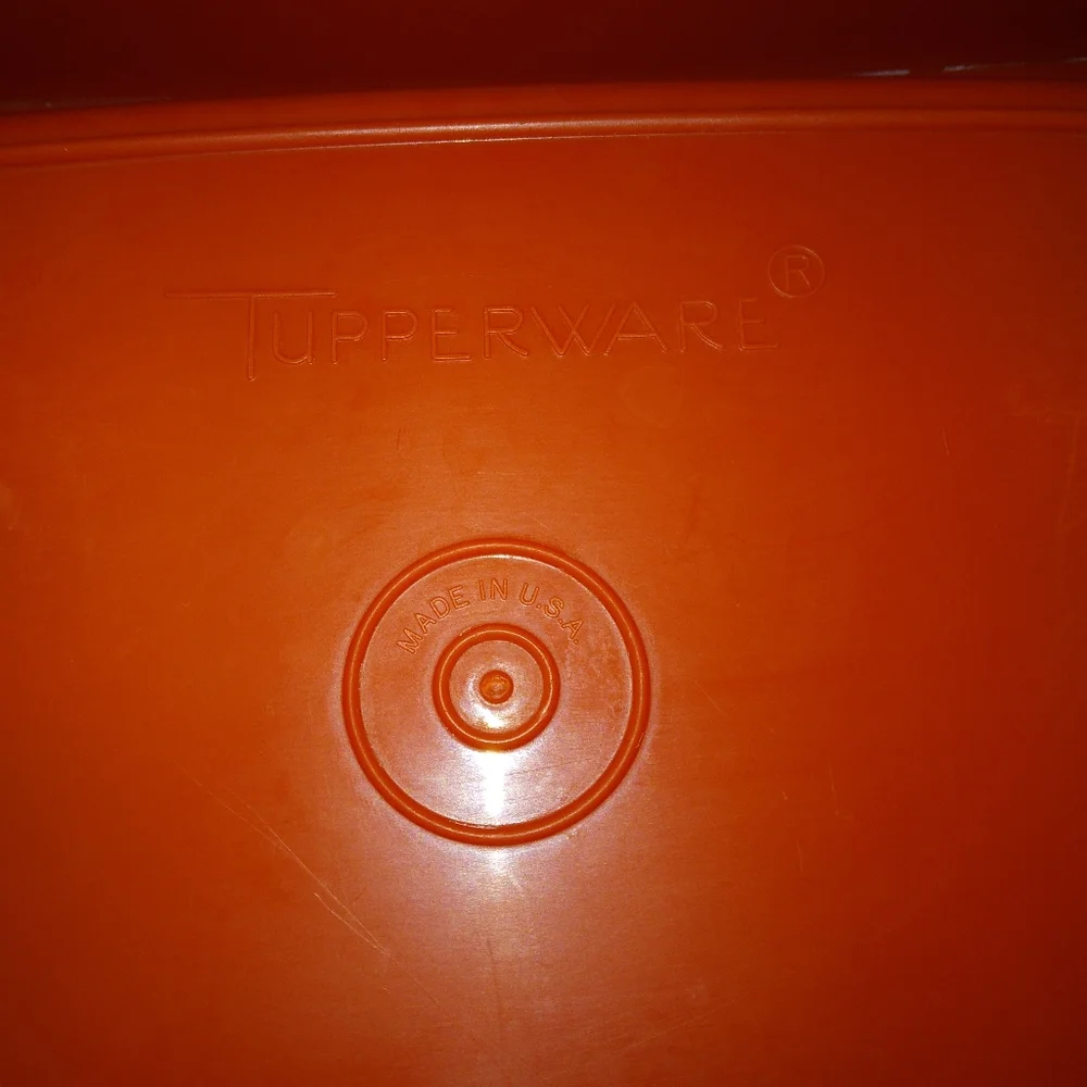 Tupperware orange containers